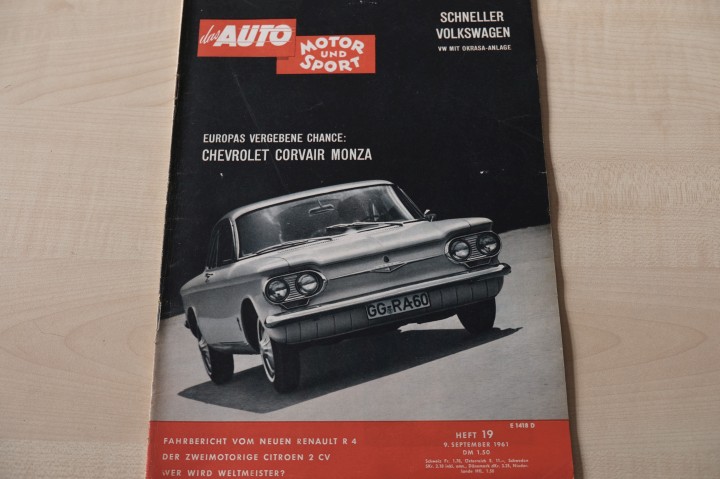 Deckblatt Auto Motor und Sport (19/1961)